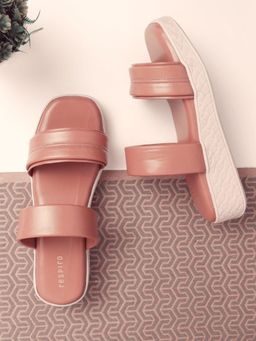 Iconics - Peach Women Solid Sandals