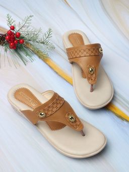 Iconics - Tan Women Embellished Sequined Flats