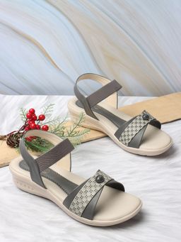 Iconics - Grey Women Embellished Sequined Flats