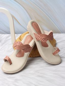 Iconics - Peach Women Textured Sequined Flats