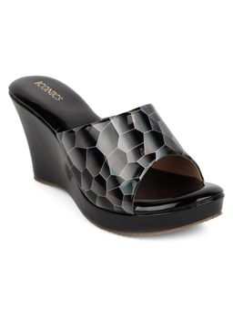 Iconics - Black Women Printed Heels