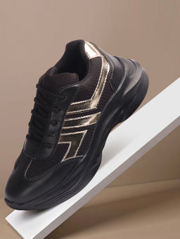 Iconics - Black Women Colorblock Sneakers