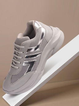 Iconics - Grey Women Colorblock Sneakers