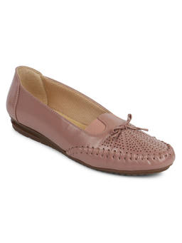 Iconics - Pink Women Textured Ballerinas