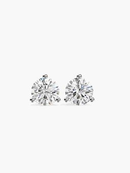 Valanova - White Gold Plated 0.84 Grams Silver Diamond Earrings