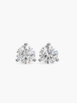 Valanova - White Gold Plated 0.91 Grams Silver Diamond Earrings