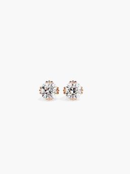 Valanova - Rose Gold Plated 1.01 Grams Silver Diamond Earrings