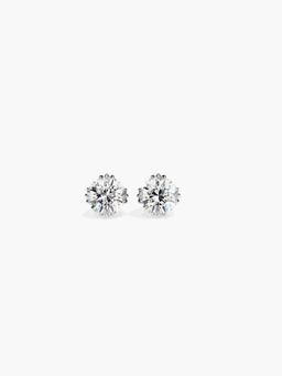 Valanova - White Gold Plated 1.01 Grams Silver Diamond Earrings