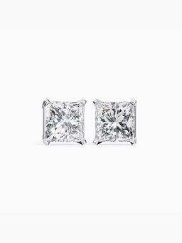 Valanova - White Gold Plated 0.88 Grams Silver Diamond Earrings