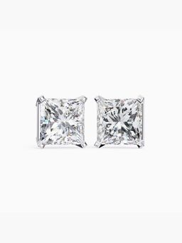Valanova - White Gold Plated 0.94 Grams Silver Diamond Earrings