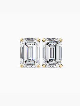 Valanova - Gold Plated Silver 2 Carats Diamond Earrings