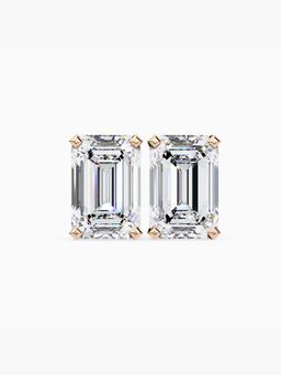 Valanova - Rose Gold Plated Silver 2 Carats Diamond Earrings