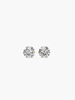 Valanova - Gold Plated 0.91 Grams Silver 0.5 Carats 2 Stones Diamond Earrings
