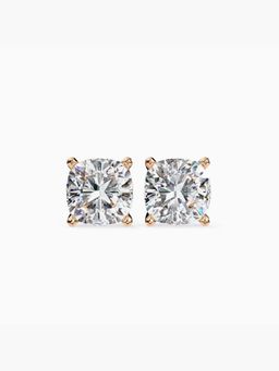 Valanova - Rose Gold Plated 0.94 Grams Silver 1.5 Carats Diamond Earrings
