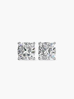 Valanova - White Gold Plated 0.94 Grams Silver 1.5 Carats Diamond Earrings
