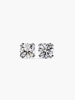 Valanova - White Gold Plated 1.07 Grams Silver Diamond Earrings