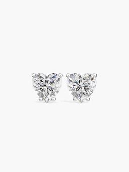Valanova - White Gold Plated 0.91 Grams Silver 2 Stones Diamond Earrings
