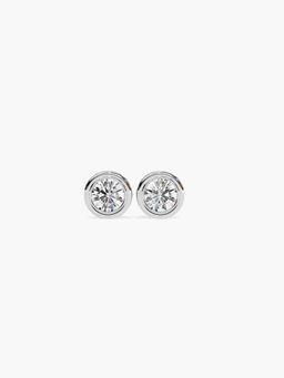 Valanova - White Gold Plated 1.62 Grams Silver 0.5 Carats Diamond Earrings