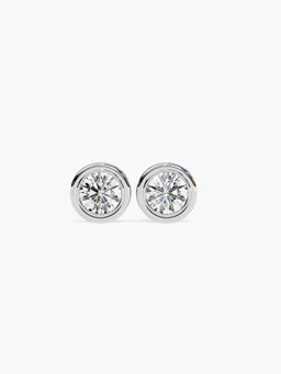 Valanova - White Gold Plated 1.76 Grams Silver 1 Carats Diamond Earrings
