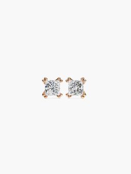 Valanova - Rose Gold Plated 0.78 Grams Silver 0.5 Carats Diamond Earrings