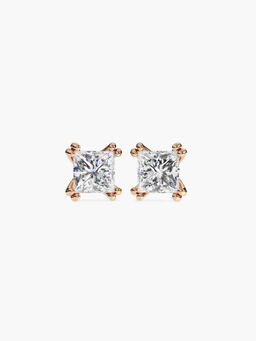 Valanova - Rose Gold Plated 0.91 Grams Silver 1.5 Carats Diamond Earrings