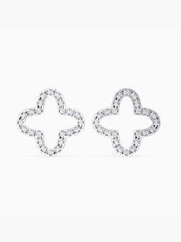 Valanova - White Gold Plated Silver 0.32 Carats Diamond Earrings