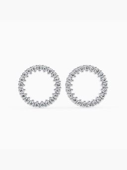 Valanova - White Gold Plated Silver 0.4 Carats Diamond Earrings