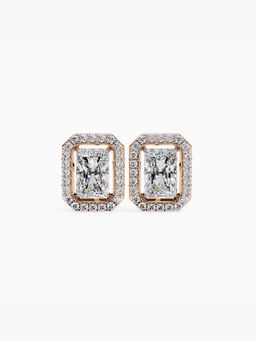 Valanova - Rose Gold Plated Silver 1.2 Carats 6 Stones & More Diamond Earrings