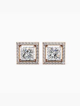 Valanova - Rose Gold Plated Silver 1.77 Carats Diamond Earrings
