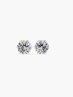 Valanova - White Gold Plated 1.07 Grams Silver 1 Carats Diamond Earrings