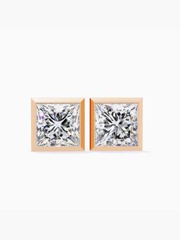 Valanova - Rose Gold Plated 0.98 Grams Silver 1.5 Carats Diamond Earrings