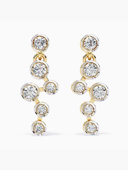 Valanova - Gold Plated Silver 0.44 Carats 6 Stones & More Diamond Earrings