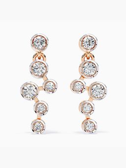 Valanova - Rose Gold Plated Silver 0.44 Carats Diamond Earrings