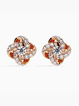 Valanova - Rose Gold Plated Silver 0.89 Carats Diamond Earrings
