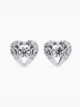 Valanova - White Gold Plated Silver 0.79 Carats Diamond Earrings