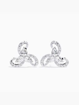 Valanova - White Gold Plated Silver 1.47 Carats Diamond Earrings