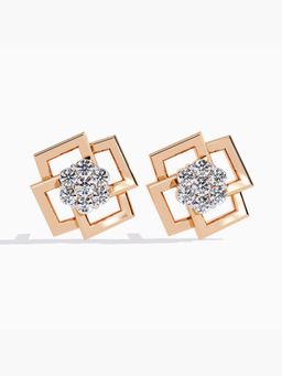Valanova - Rose Gold Plated Silver 0.21 Carats Diamond Earrings