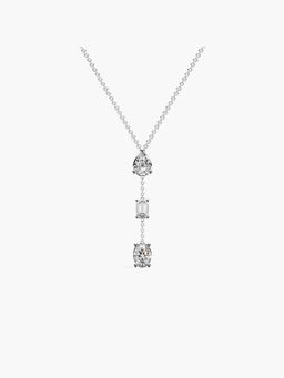 Valanova - White Gold Plated Silver 1.35 Carats 3 Stones Diamond Pendant