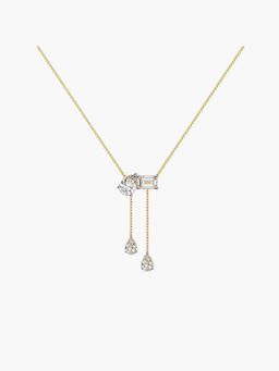 Valanova - Gold Plated Silver 1.61 Carats 4 Stones & More Diamond Pendant