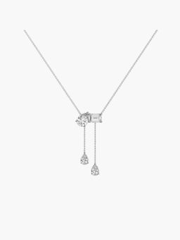 Valanova - White Gold Plated Silver 1.61 Carats Diamond Pendant