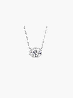 Valanova - Women's White Gold Plated Silver 0.25 Carats Diamond Pendant