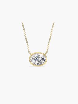 Valanova - Women's Gold Plated Silver 0.5 Carats Diamond Pendant