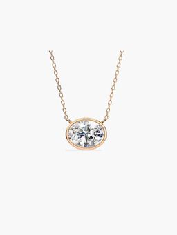 Valanova - Women's Rose Gold Plated Silver 0.5 Carats Diamond Pendant