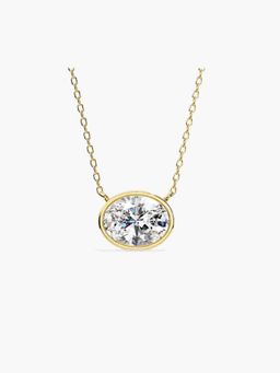Valanova - Women's Gold Plated Silver 0.75 Carats Diamond Pendant