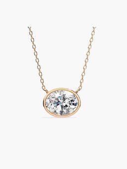 Valanova - Women's Rose Gold Plated Silver 1 Carats Diamond Pendant