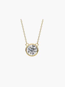 Valanova - Women's Gold Plated Silver 0.5 Carats Diamond Pendant
