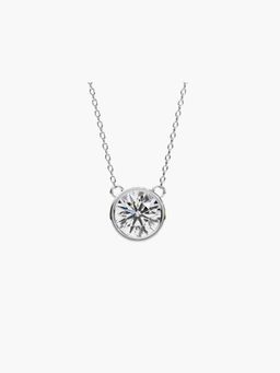 Valanova - Women's White Gold Plated Silver 0.5 Carats Diamond Pendant