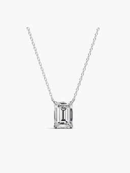 Valanova - White Gold Plated Silver 1 Carats Diamond Pendant