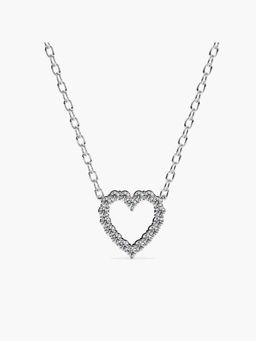 Valanova - White Gold Plated Silver 0.4 Carats Diamond Pendant
