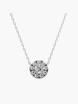 Valanova - White Gold Plated Silver 0.26 Carats Diamond Pendant